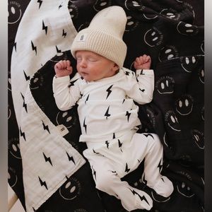 Black & White Lightning Bolt | Sleepy Time Set